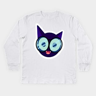 Nerdy and friendly bat Kids Long Sleeve T-Shirt